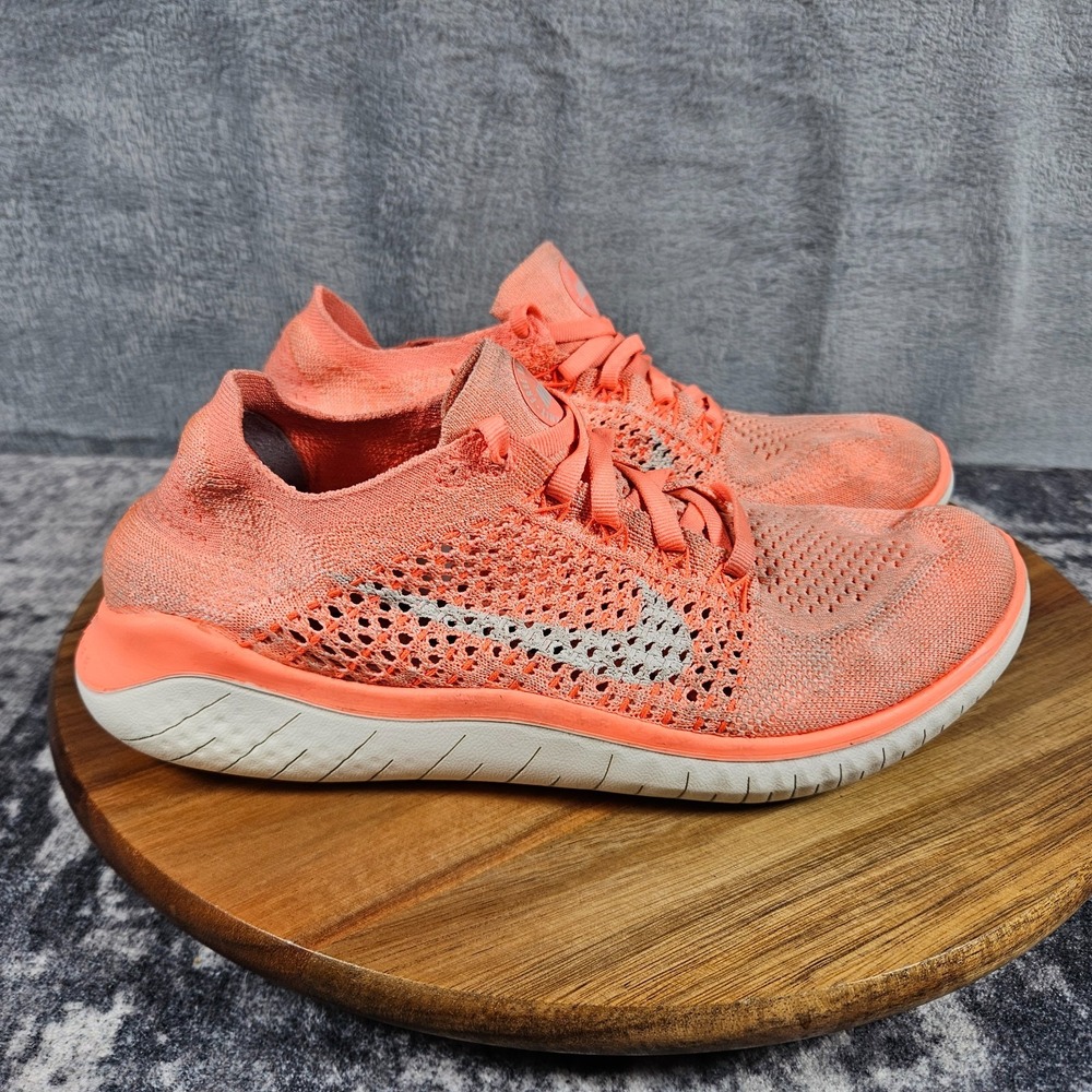Nike Free RN Flyknit 2018 Womens Size 7.5 Crimson Pulse Running Shoes 942839-801